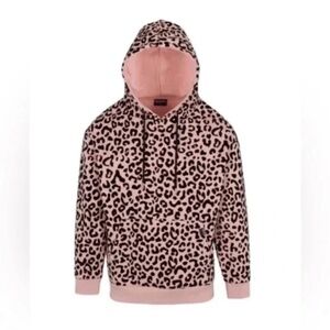 Von Dutch unisex pink cheetah print Pullover hoodie‎ Medium